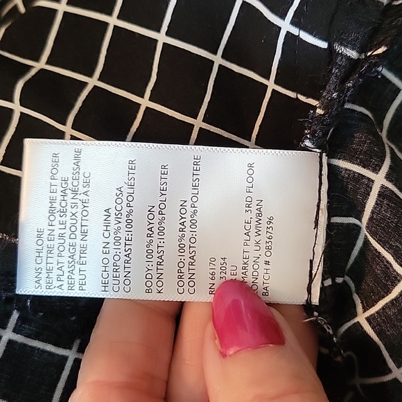 So Cute Silence+Noise blk/white check DRESS SZ S - Picture 6 of 6